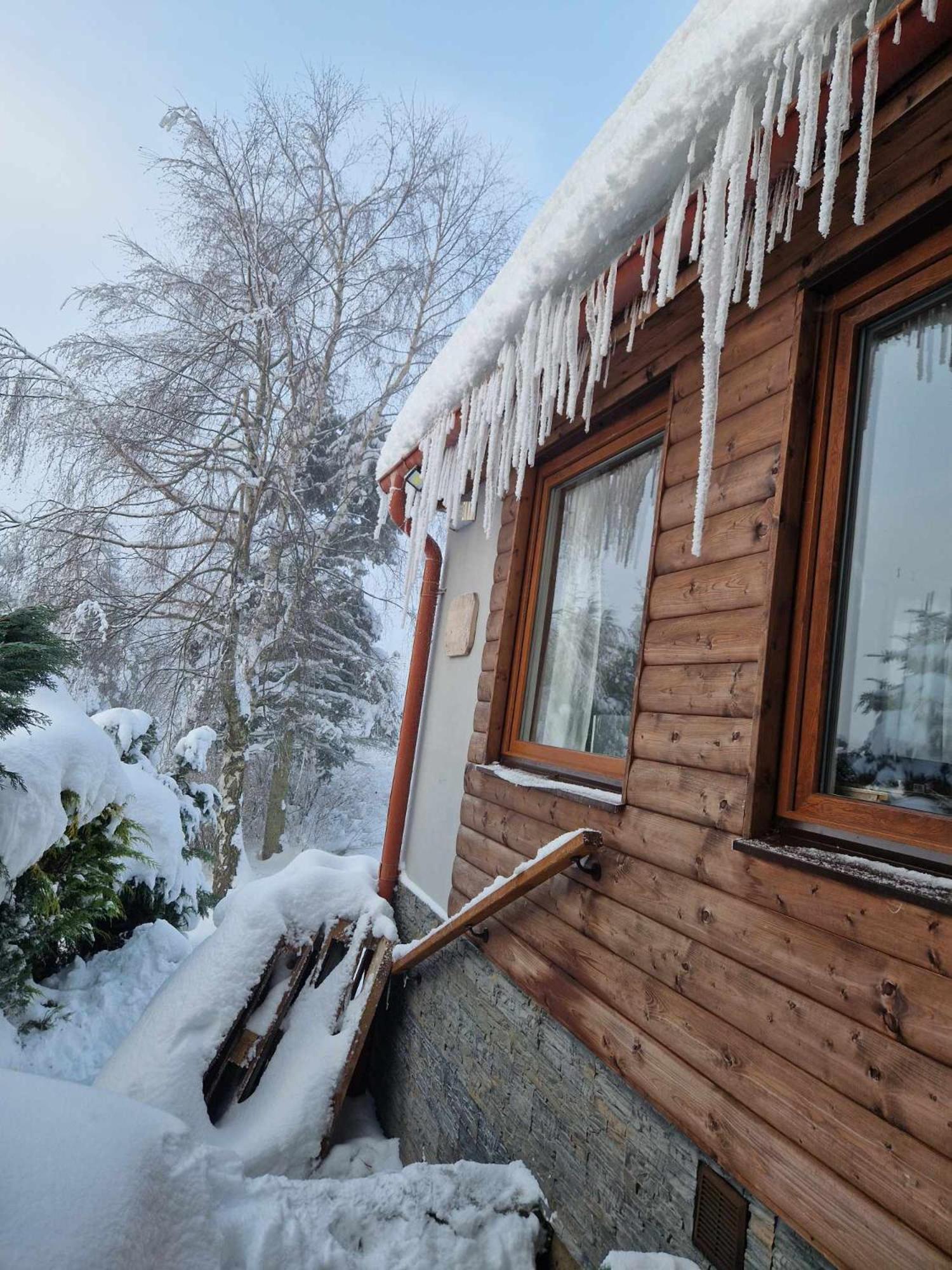 Chata Jeleni Drevenice S Vlastni Virivkou Horni Halze Exteriér fotografie
